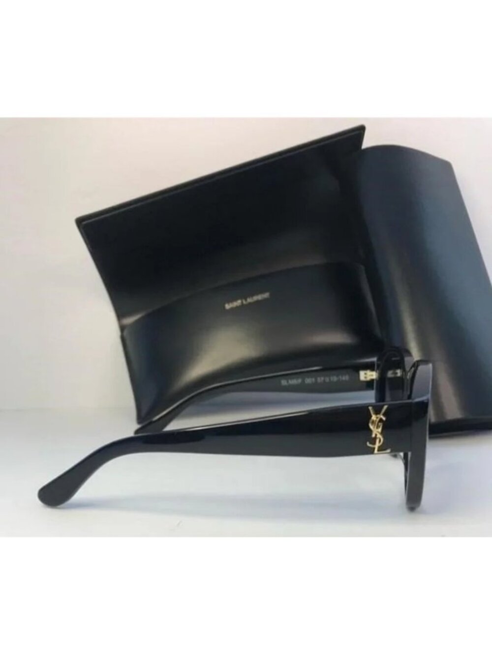 💯 - New Authentic SAINT LAURENT SLM8/F Sunglasses Black - Picture 8 of 11